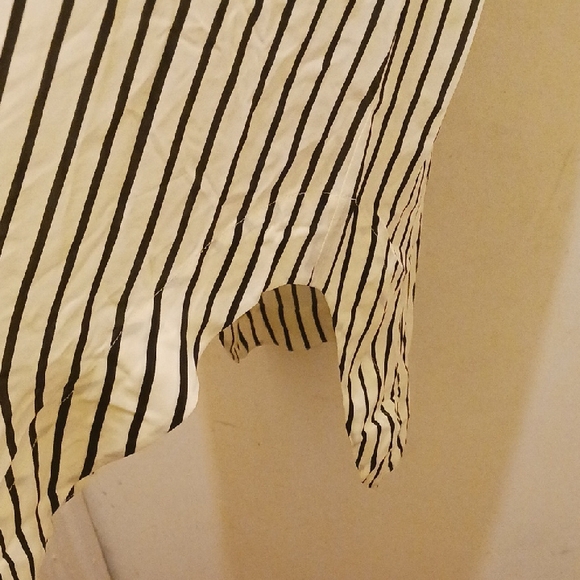 KULE Black and White Striped Shirt Dress - Picture 2 of 7